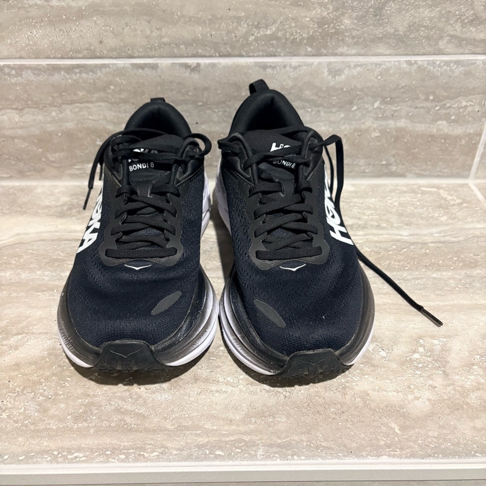 Hoka Black and White Running Shoes - Picture 7 of 9